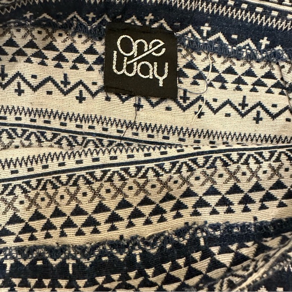 LF One Way Blue Patterned Mini Skirt - Picture 5 of 6